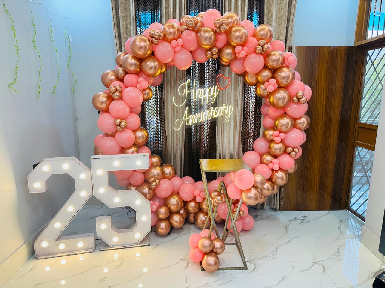 Premium Balloon Decoration For 25st Anniversary icon